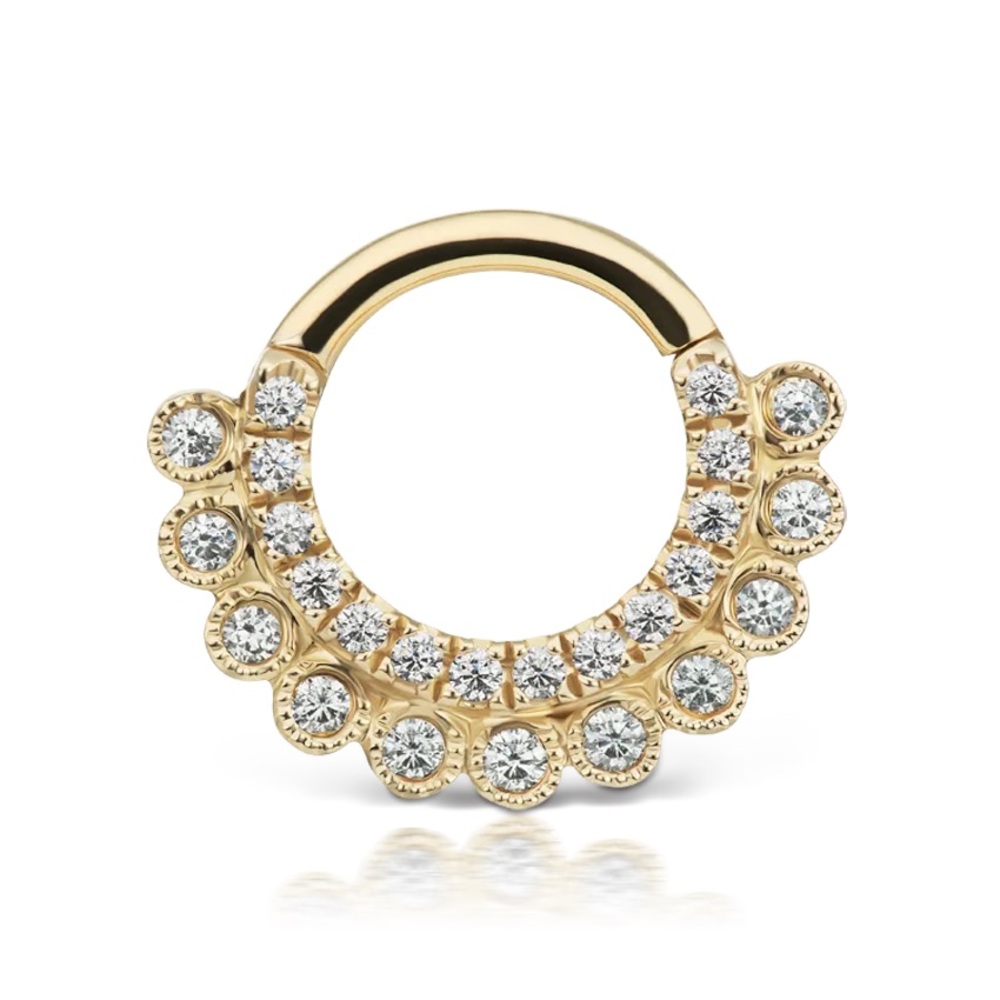 Maria Tash Cubic Zirconia Apsara Hoop Earring